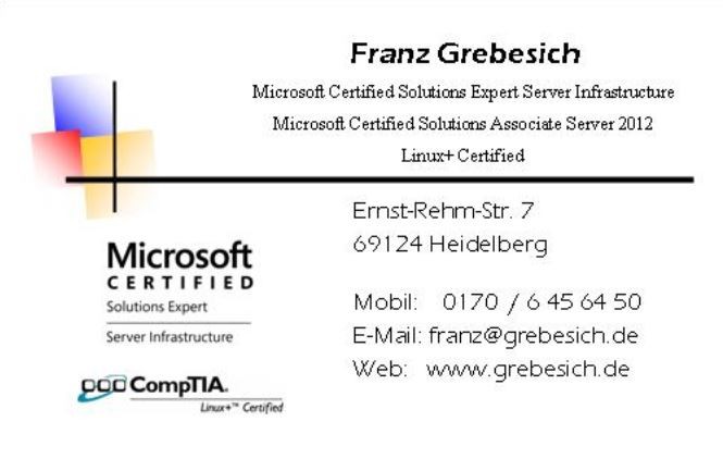F. Grebesich Ernst-Rehm-Str. 7 69124 Heidelberg